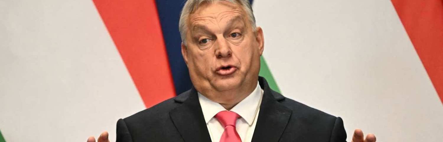 Photo of Hungary’s Viktor Orban for satirical article about him accepting Swedish massages in exchange for acceptance in NATO. Humor. Europe. Bodywork. International politics.