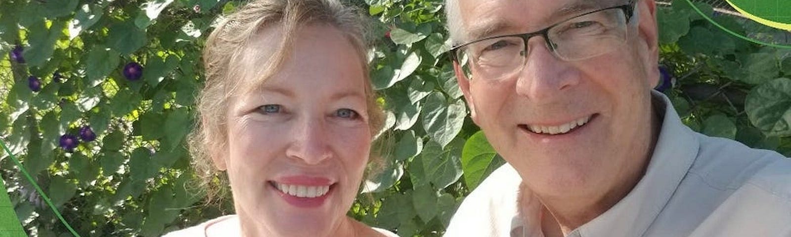 Couple Lori and Daniel Winegarden take a selfie in front of their home.