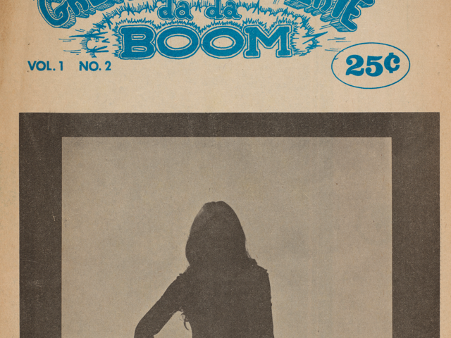 Front cover of a zine with a silhouette of a long haired woman