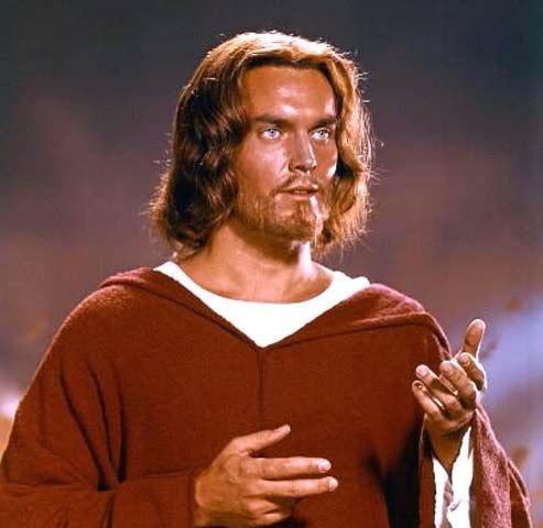 photo of Jeffrey Hunter as Jesus Christ in the film King of Kings