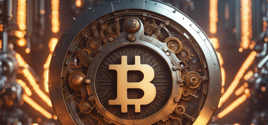 There is a big coin with Bitcoin sign on it and it is written ICO Initial Coin Offering