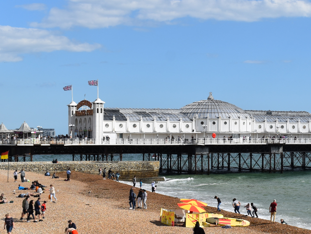 View of Brighton pier from the beach — Moral Letters to Lucilius