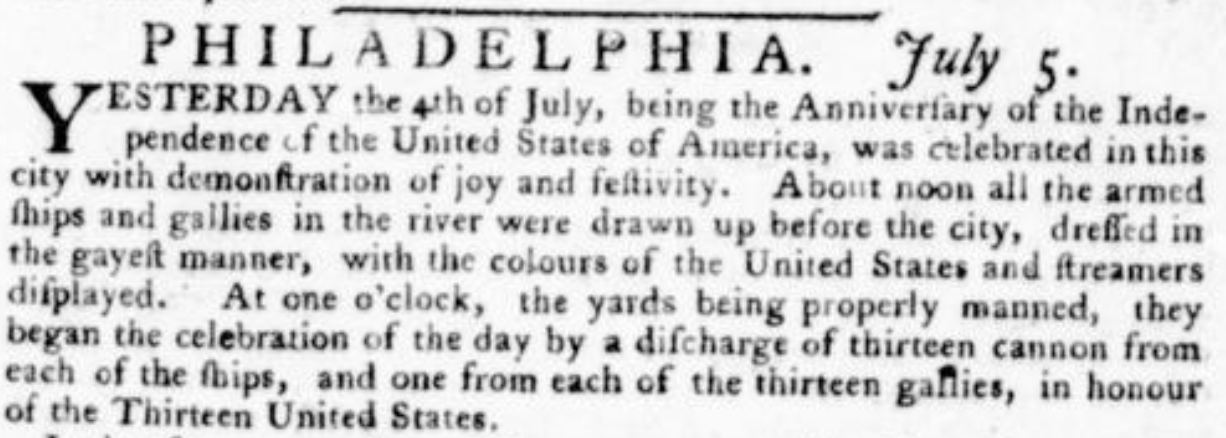 Screenshot of a portion of the Virginia Gazette Newspaper