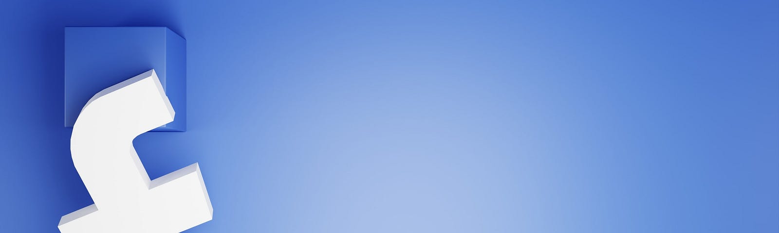 The logo of Facebook against a blue background.