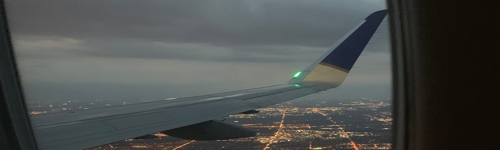 photo by author looking outside of the airplane window