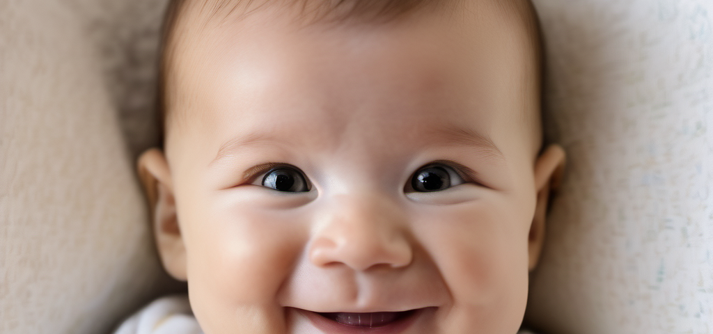 AI generated photo of a smiling baby boy