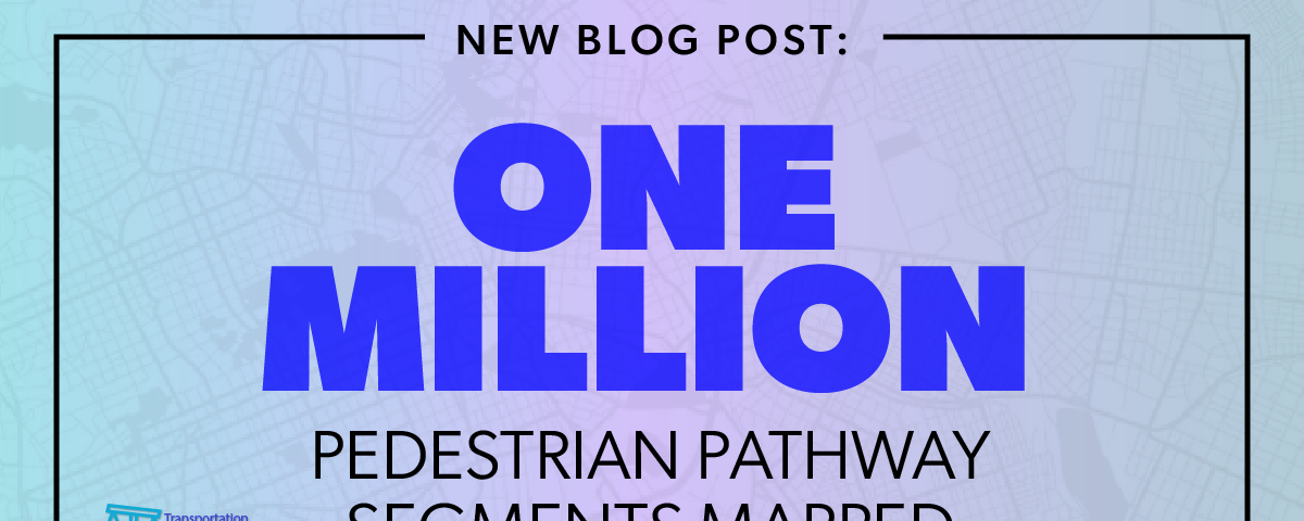 New blog post: One million pedestrian pathway segments mapped