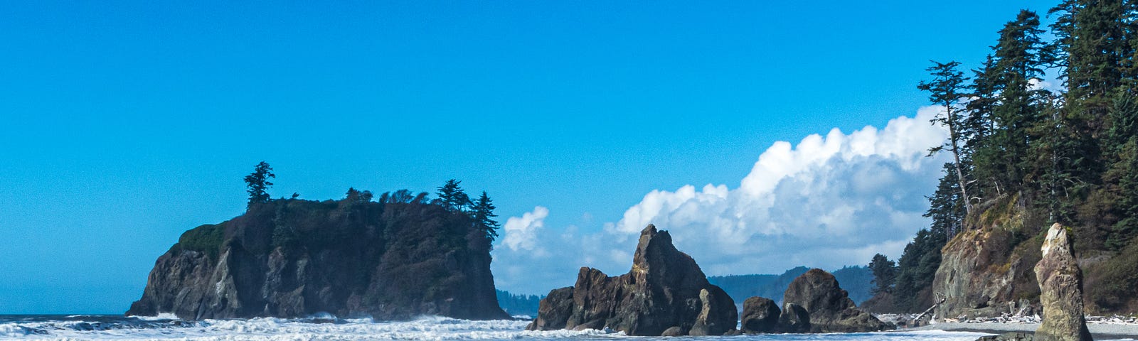 View from Ruby Beach, along the Pacific Ocean, in Washington state’s Olympic National Park.