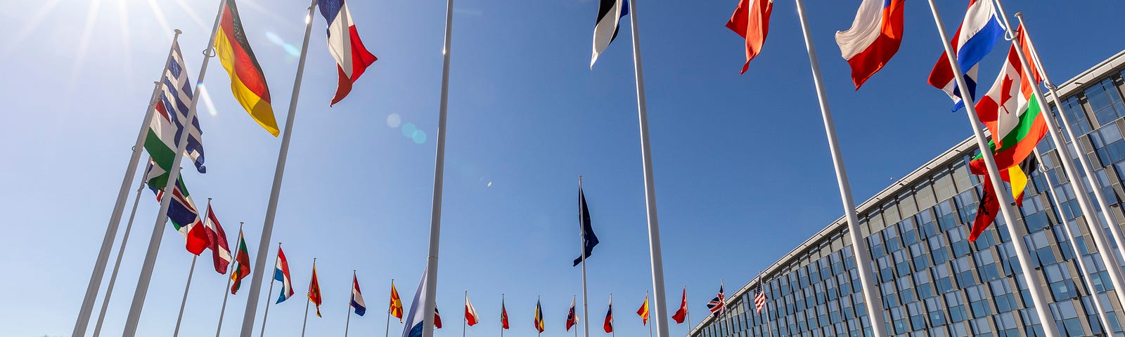 Finland’s flag is raised at NATO headquarters in Brussels, Belgium, April 4, 2023. Photo by EyePress News/Reuters