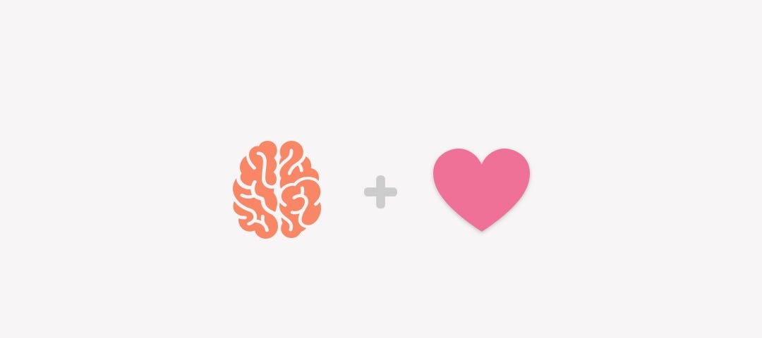 brain plus heart graphic, symbolizing empathy