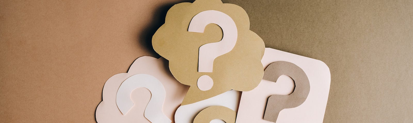 Question Marks on Paper Crafts