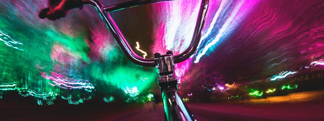 trippy bike ride on magic truffles