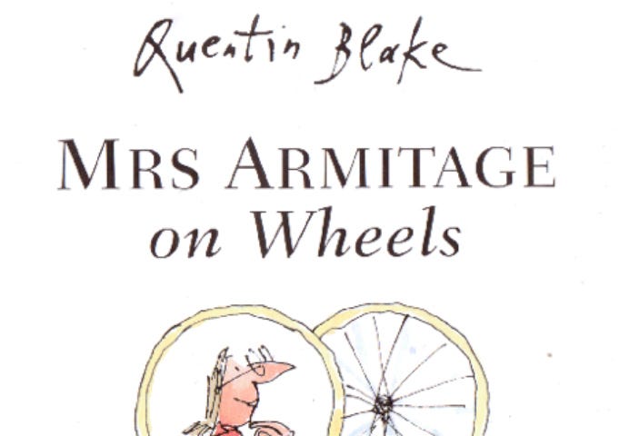 Cover image for Mrs. Armitage on Wheels by Quentin Blake. Illustration the copyright of Quentin Blake