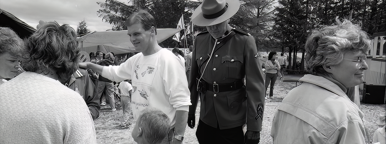 Mountie in a crowd