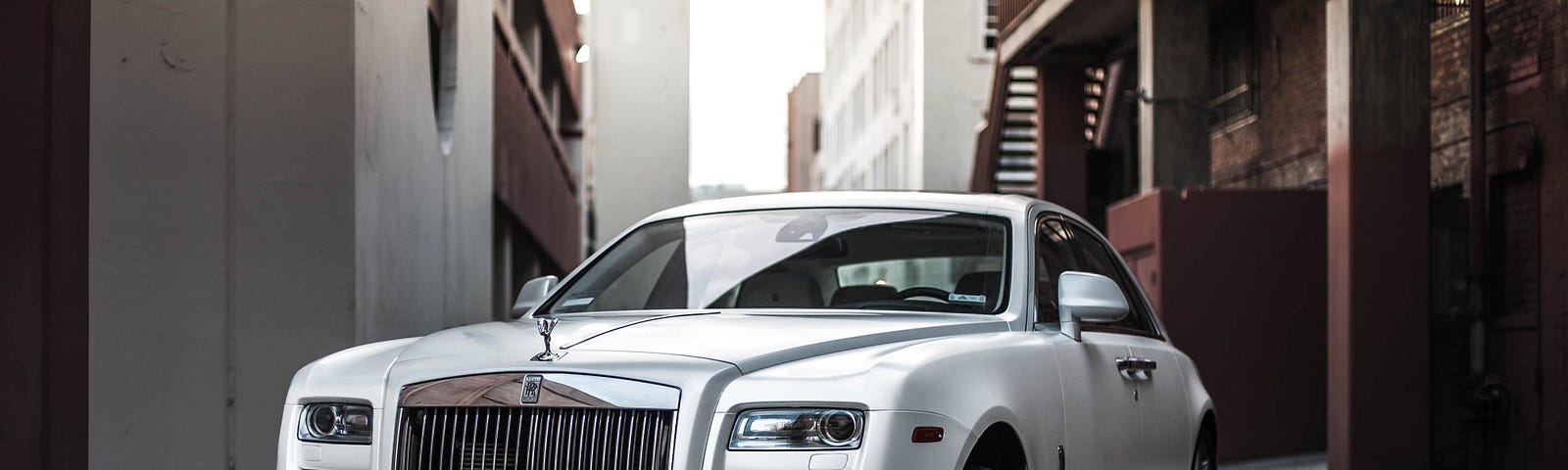 A white Rolls Royce