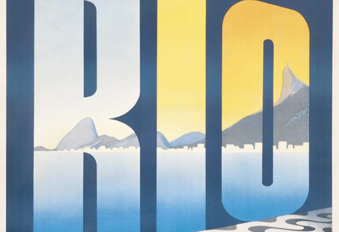 Travel advertisement poster for Rio