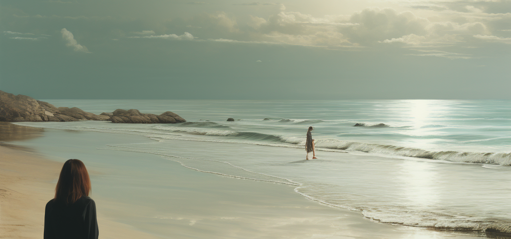 on the seashore