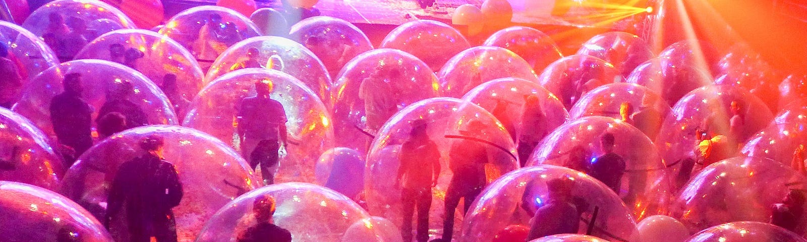 A Flaming Lips concert in January 2021 in which both the band and the audience were inside inflatable bubbles.