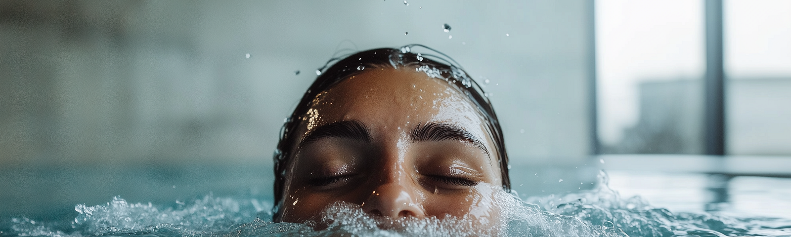 Image of woman coming out of water: Midjourney