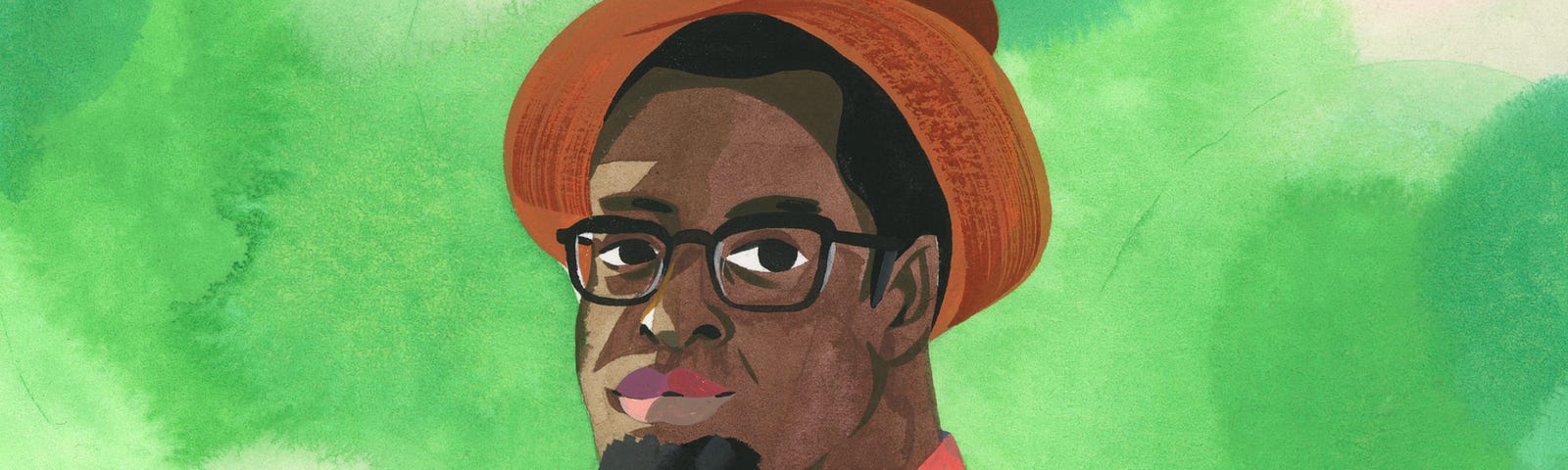 Illustrated portrait of Sabelo Mhlambi.
