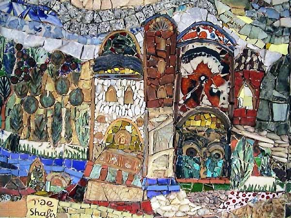 A mosaic of small houses in a country town
