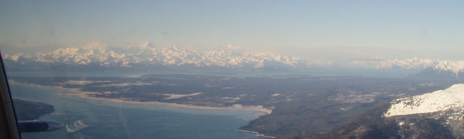 View of Gustavus forelands from airplane