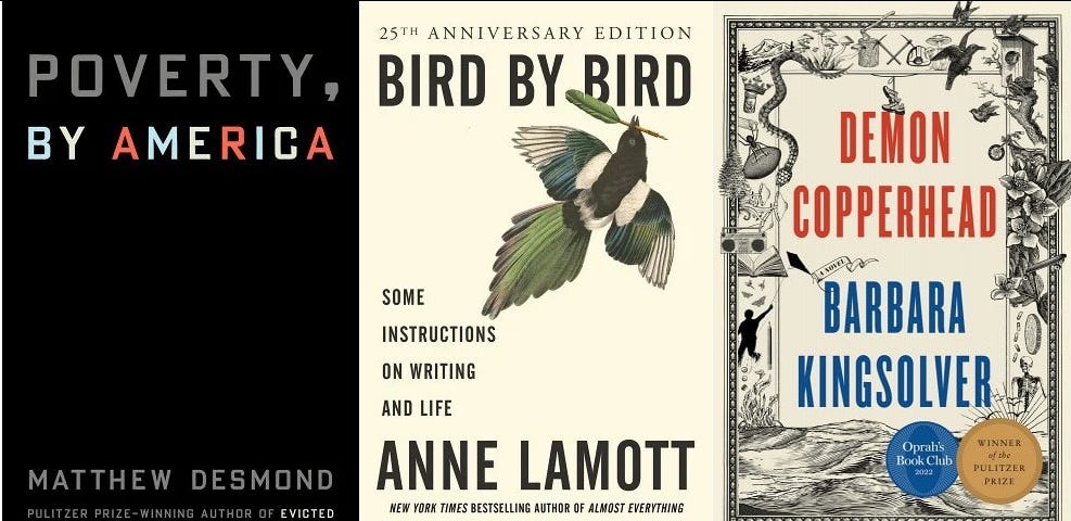 Three book covers from this year’s list.