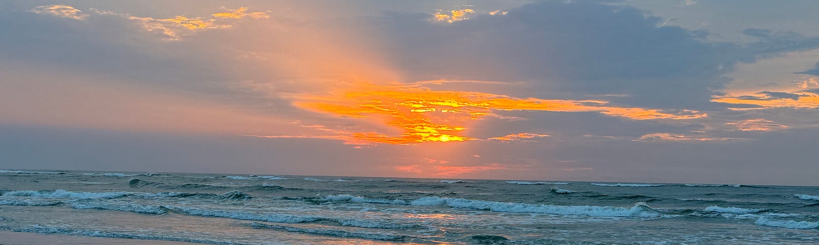 Sunrise at the beach in coastal NC.