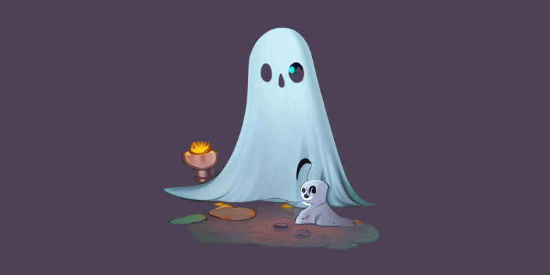Cartoon ghost with cartoon ghost baby — Ethical Ghosting: When and How to Disengage Respectfully