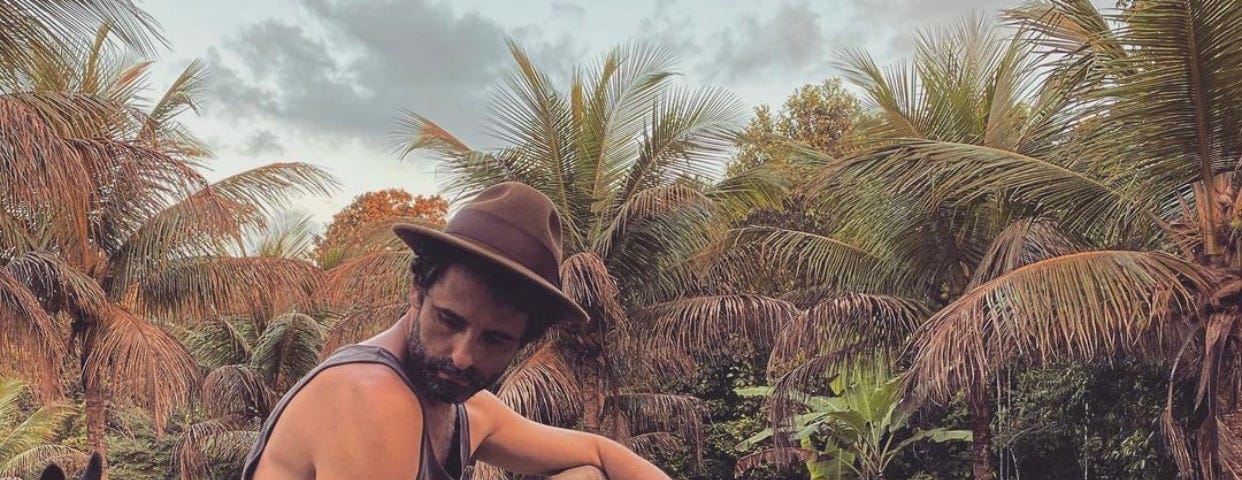 Synth artist, Navin Kala, at his countryside home in Brazil