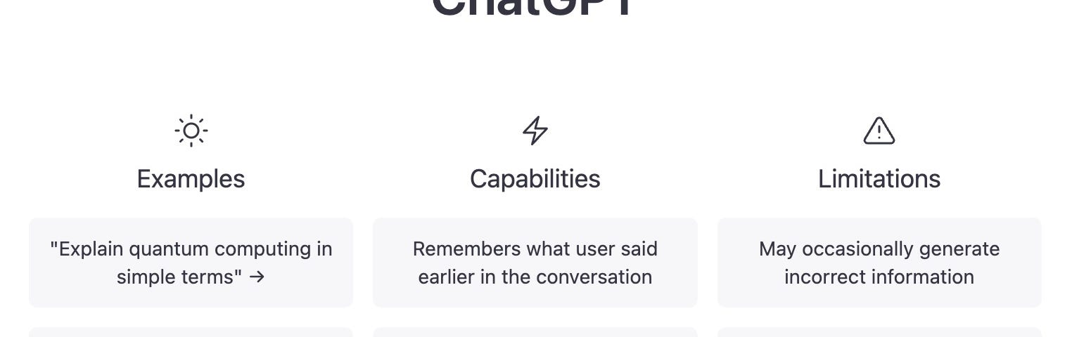 IMAGE: The splash page of ChatGPT once logged in, circa Jan. 2023