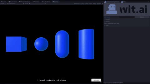 Wit-Unity 3D shapes demo