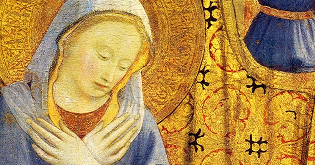 A painting by Fra Angelico of the Blessed Virgin Mary