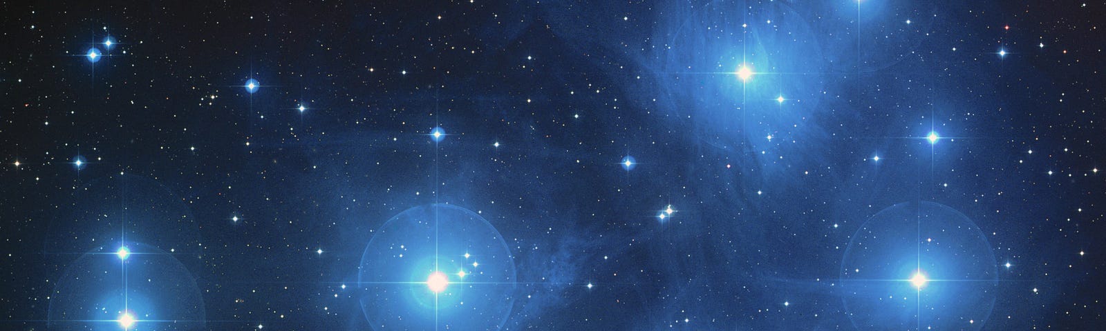 NASA image of the principal stars of the Peiades.