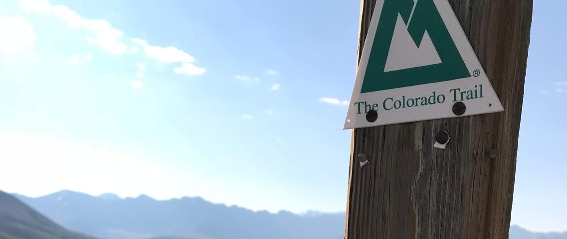 A Colorado Trail blaze, near the summit of Searle Pass. Image credit: Quentin Septer