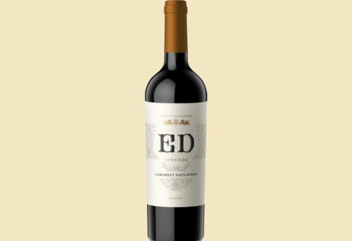 A bottle of ED Edmundo Cabernet Sauvignon wine