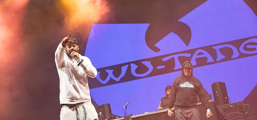Ghostface Killah from Wu-Tang clan performs on stage