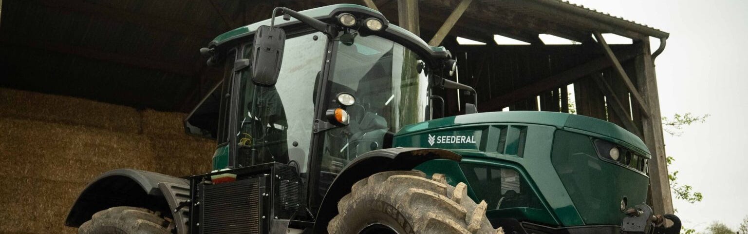 A closer look at the Seederal electric tractor prototype.