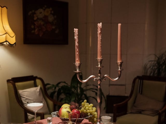 Romantic dinner setting