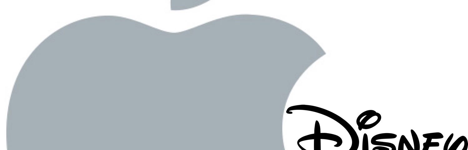 IMAGE: The Apple logo eating the Disney logo