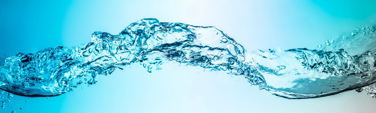 Water background over blue background