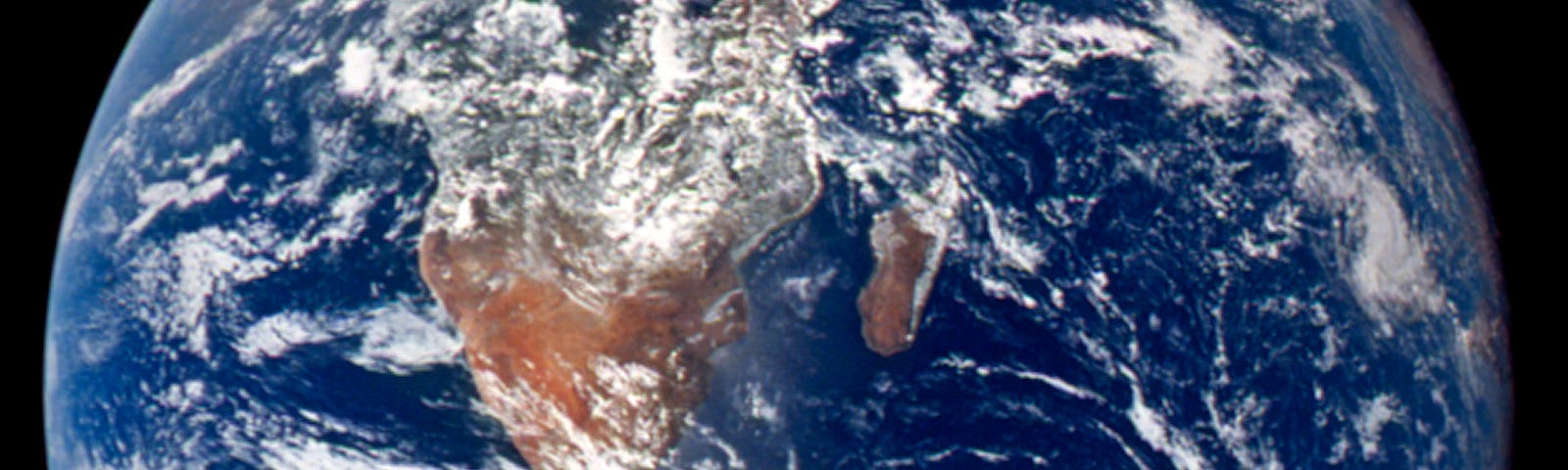 Image of the Earth as seen from space. Photo captured by Apollo 17 astronauts in 1972.