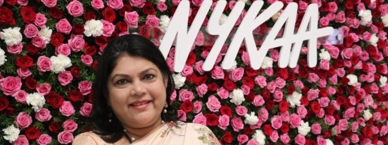 Falguni Nayar — the founder and CEO of Nykaa. Image Credits: Marksmendaily