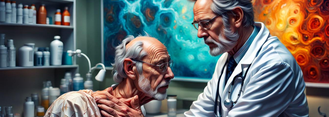 Doctor with patient