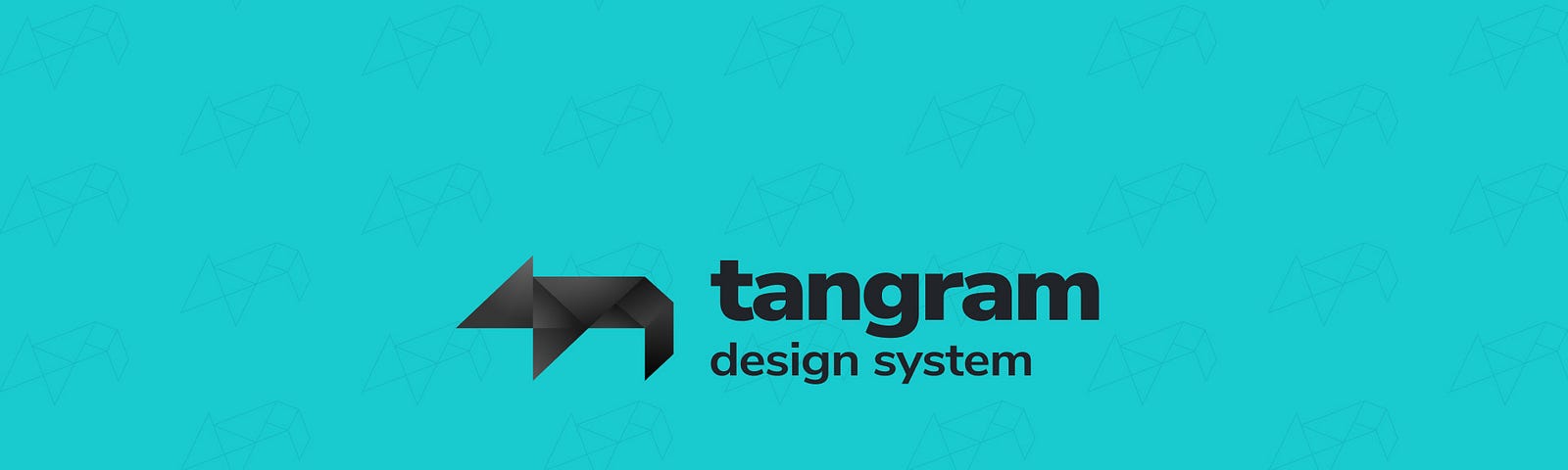 Logo do Tangram Design System: Uma representação de capivara, montada com as peças do jogo de quebra cabeça chamado tangram, jogo que deu origem ao nome do Design System.