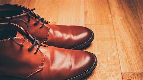 Leather shoes on a wood floor