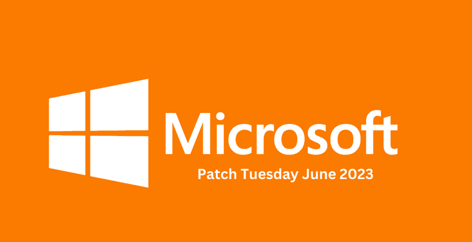 Microsoft Patch logo on a orange background