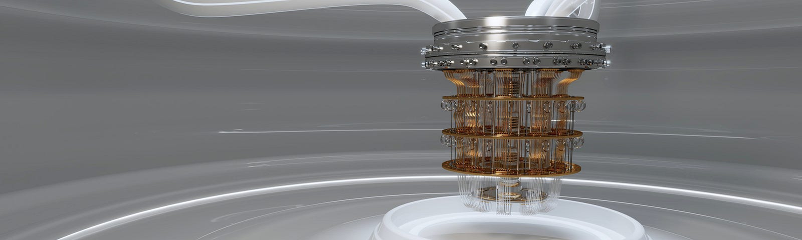 Photo closeup of a quantum computer.