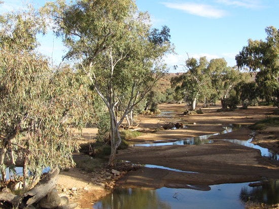 The Todd River in Alice Springs, Northern Territory.
