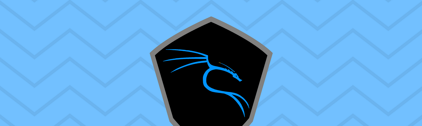kali linux logo on a blue pattern background